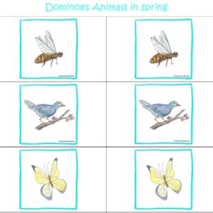 Domino Animals in spring