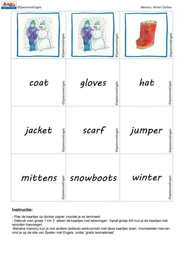 Memory Winter clothes - Afbeelding 2