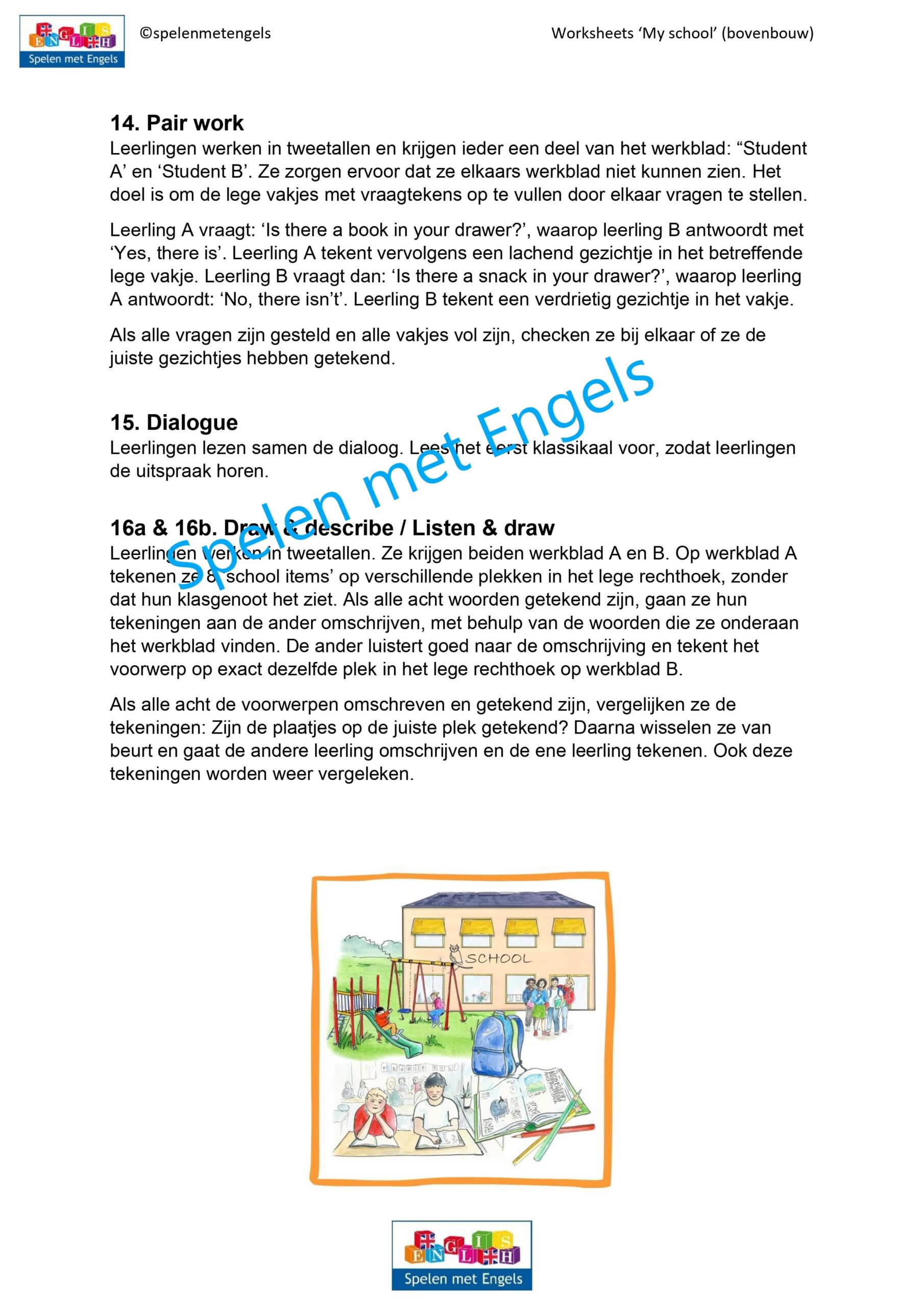 Worksheets My school (bovenbouw) - Afbeelding 3