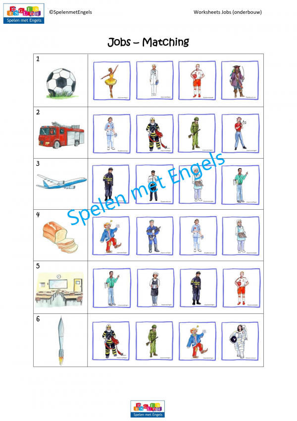 Worksheets Jobs (onderbouw) - Afbeelding 3