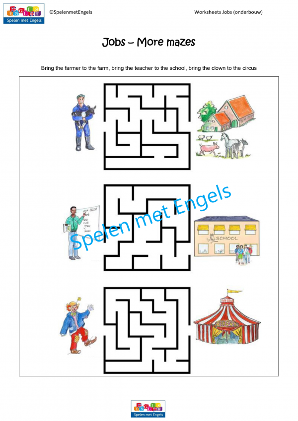 Worksheets Jobs (onderbouw) - Afbeelding 6