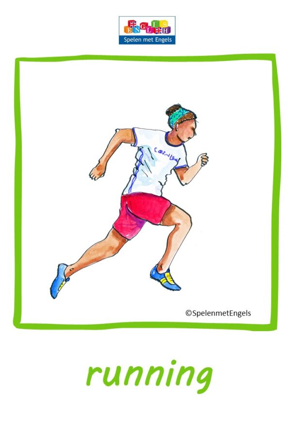 Flashcards Sports Flitskaarten groep 47 Spelen met Engels