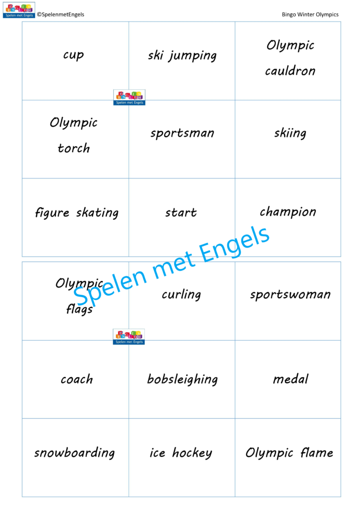 Bingo Winter Olympics - Afbeelding 2