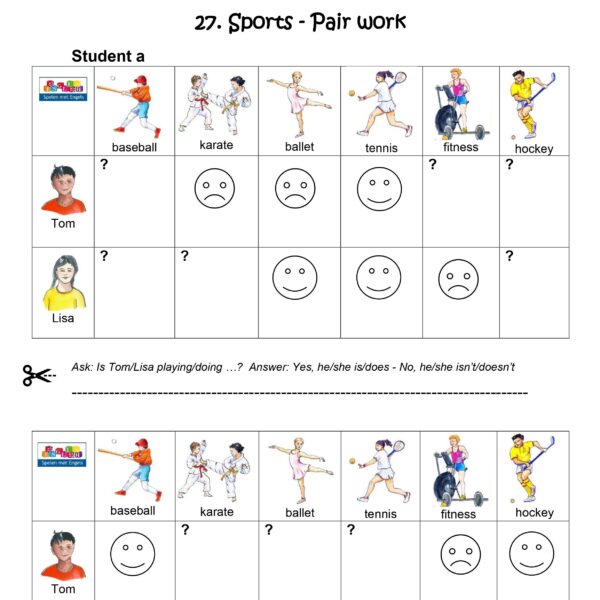 Worksheets Sports (bovenbouw)