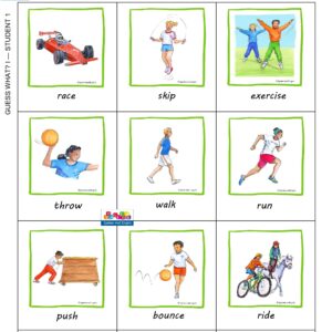 Guess what? Sports verbs