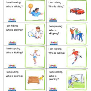 Reactiespel Sports verbs