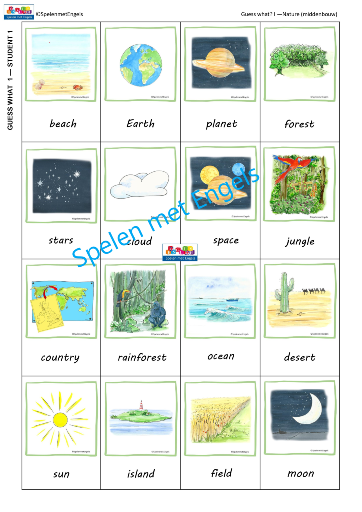 Guess what? Nature (middenbouw) Spelen met Engels