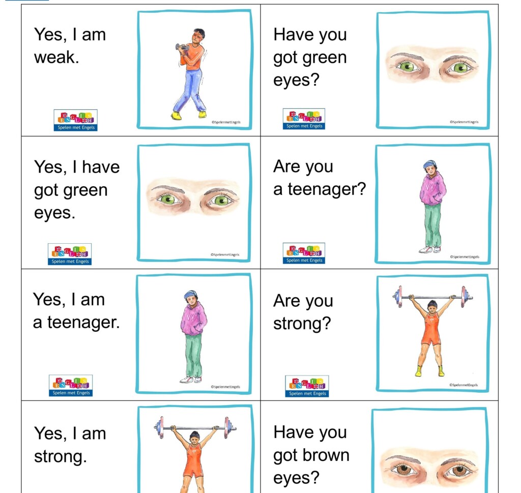 Reactiespel Describing people (onderbouw)