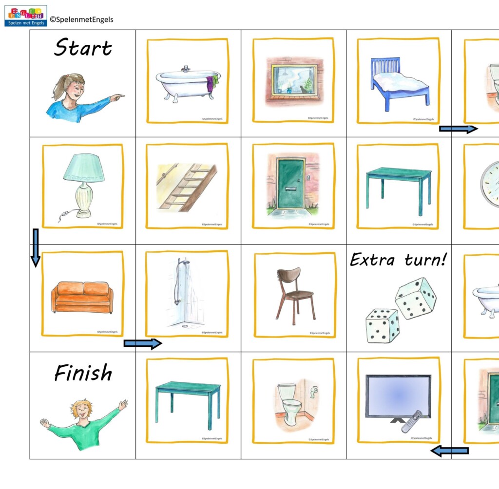 Bordspel Household items (kleuters)