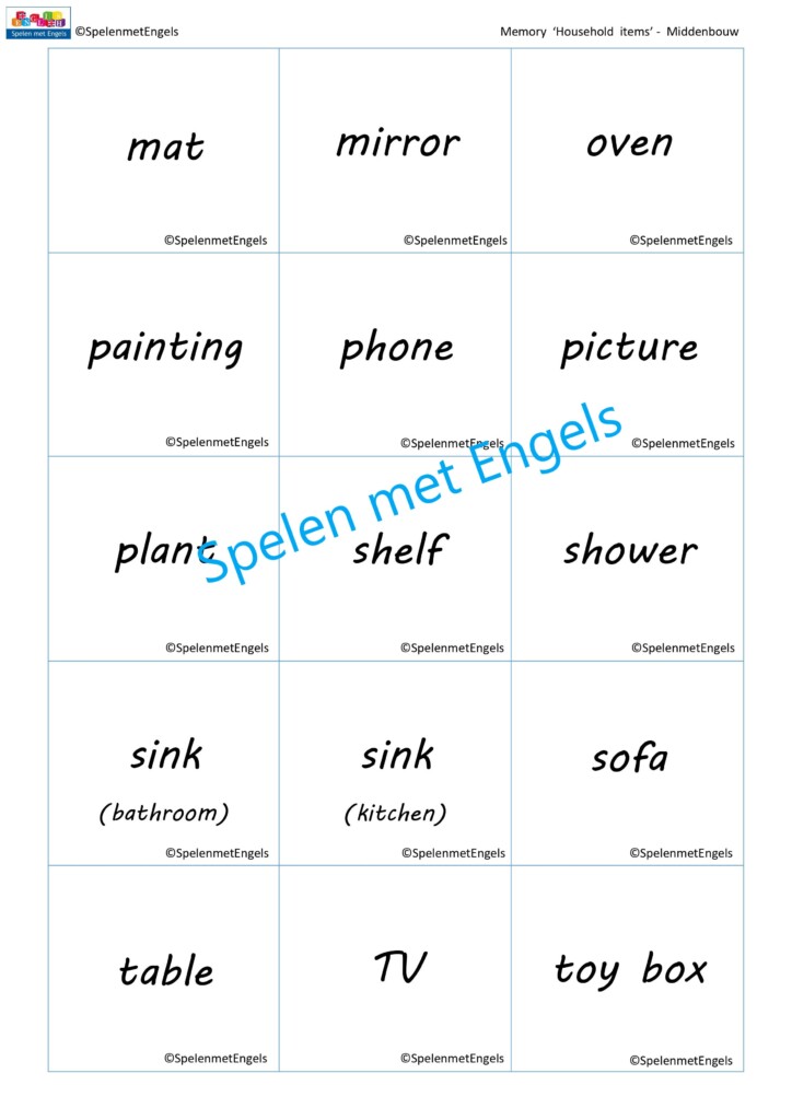Memory Household items (middenbouw) - Afbeelding 3