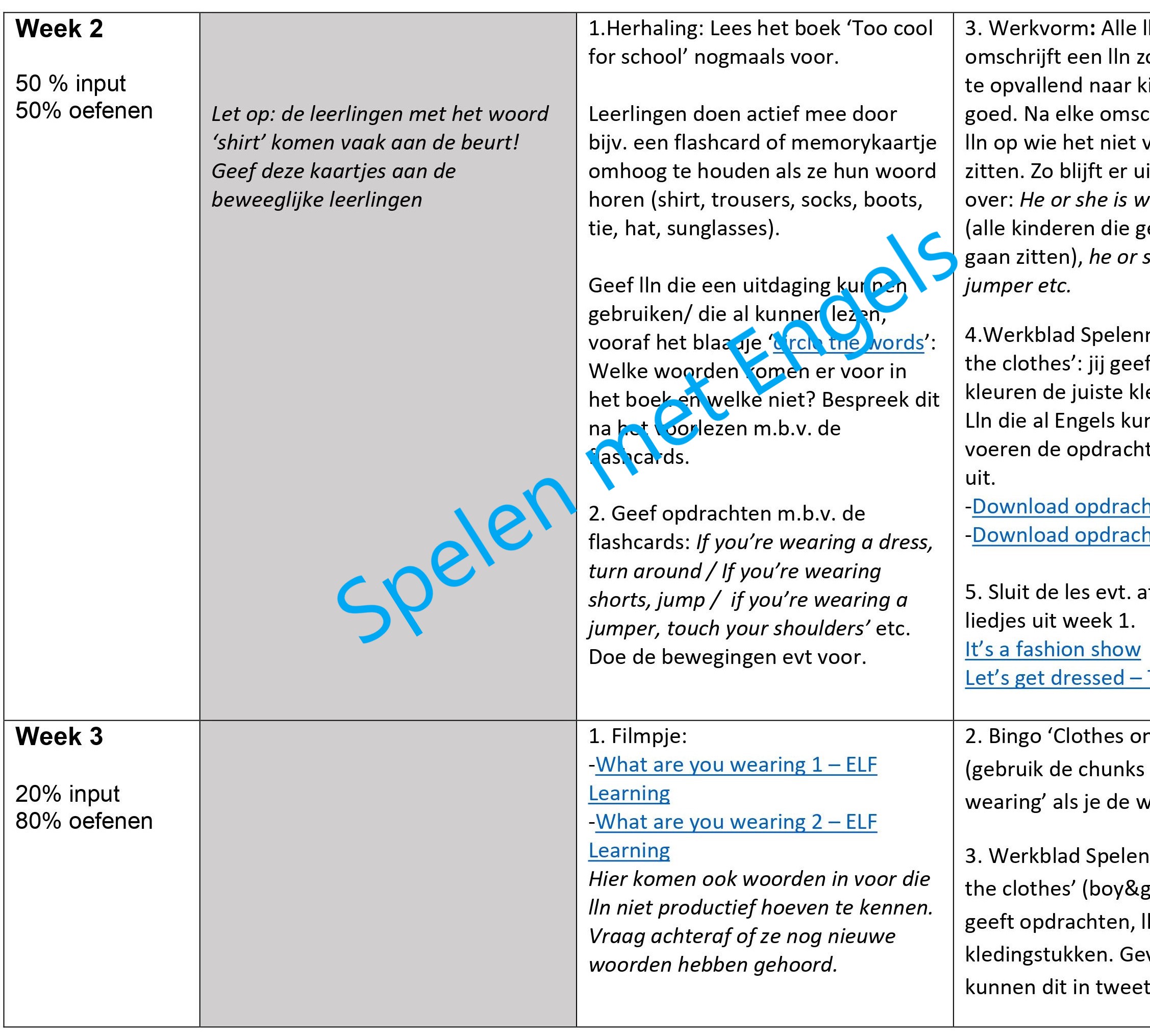 Lesplan Clothes (onder- en middenbouw) - Afbeelding 4