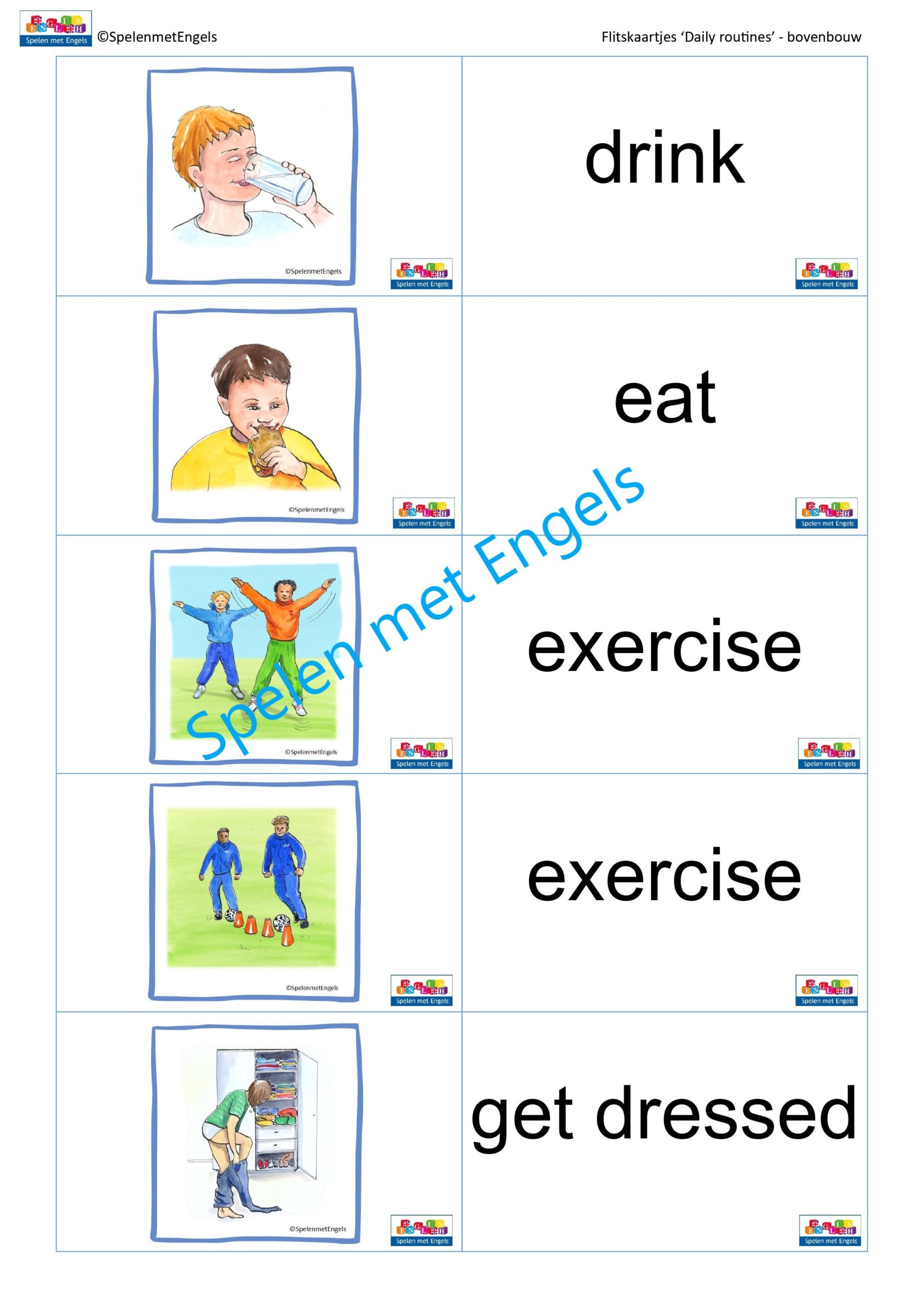 Flitskaartjes Daily routines (bovenbouw) - Afbeelding 3