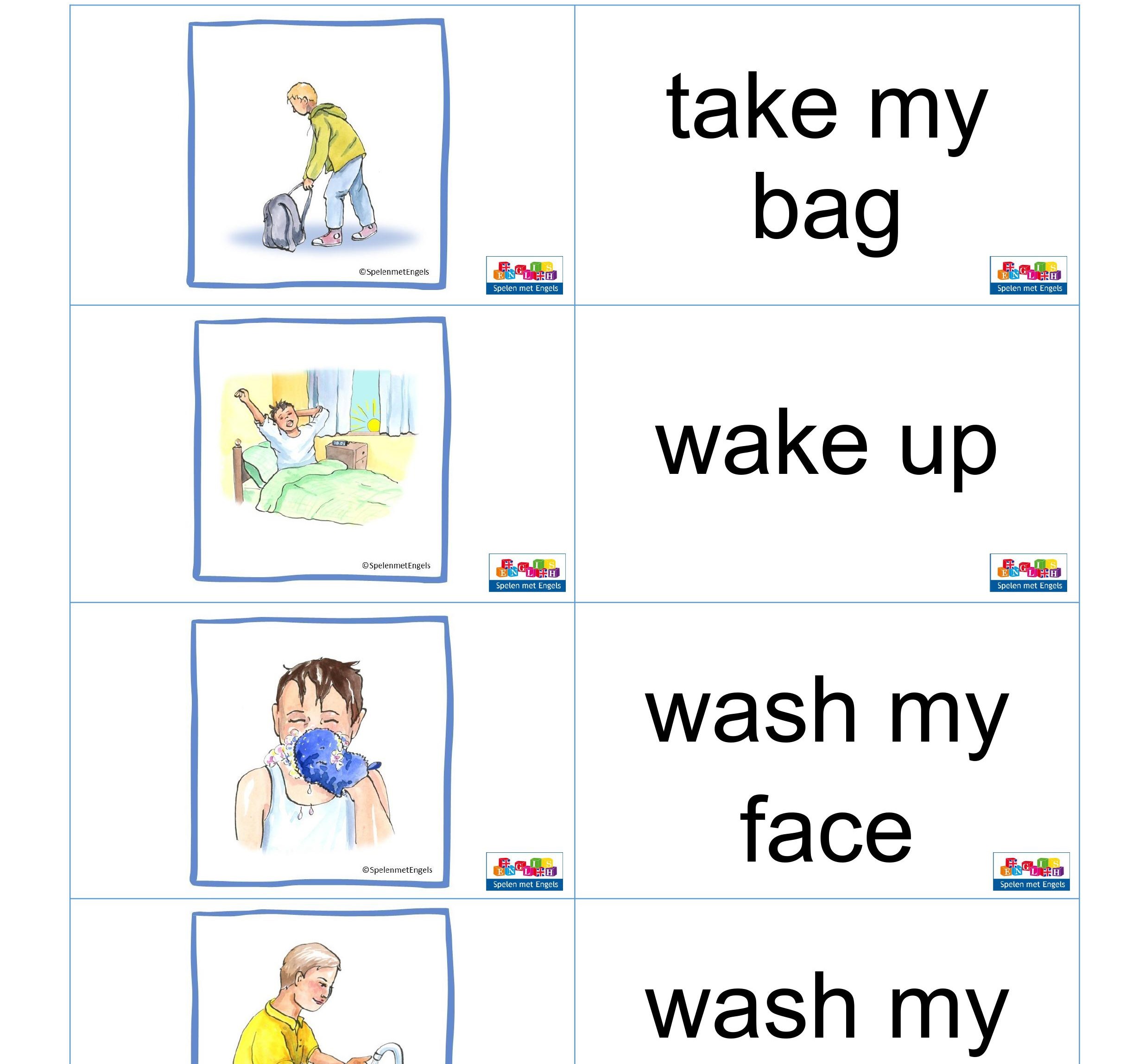 Flitskaartjes Daily routines (bovenbouw)