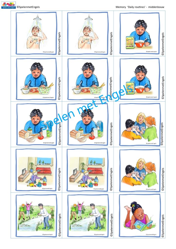 Themapakket Daily routines (middenbouw) | Spelen met Engels