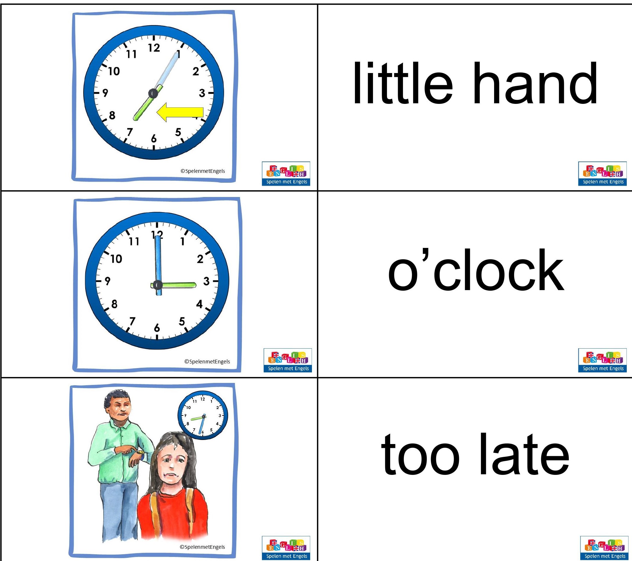 Flitskaartjes How to tell time & What time is it? (middenbouw)