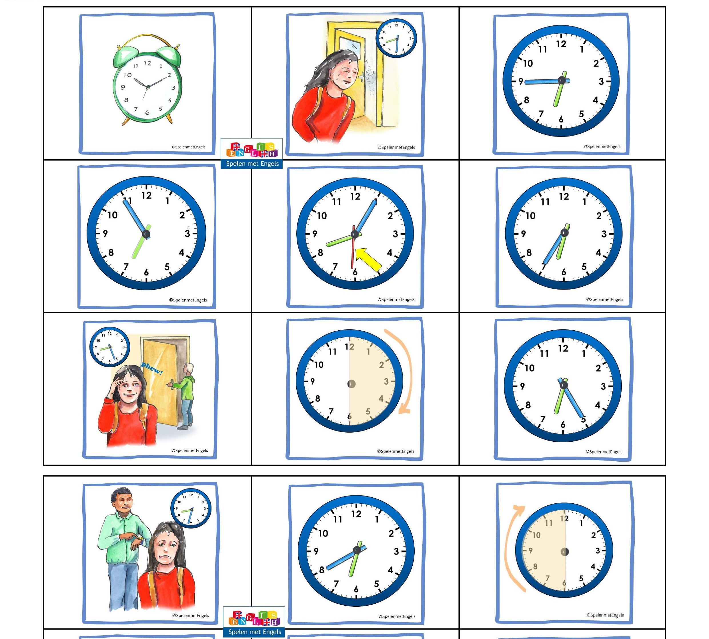 Bingo How to tell time (bovenbouw)