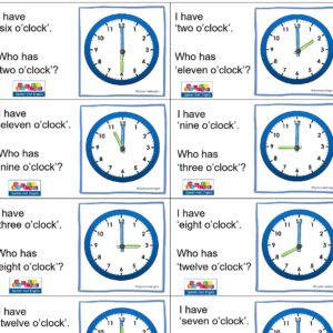 Reactiespel What time is it? (middenbouw)