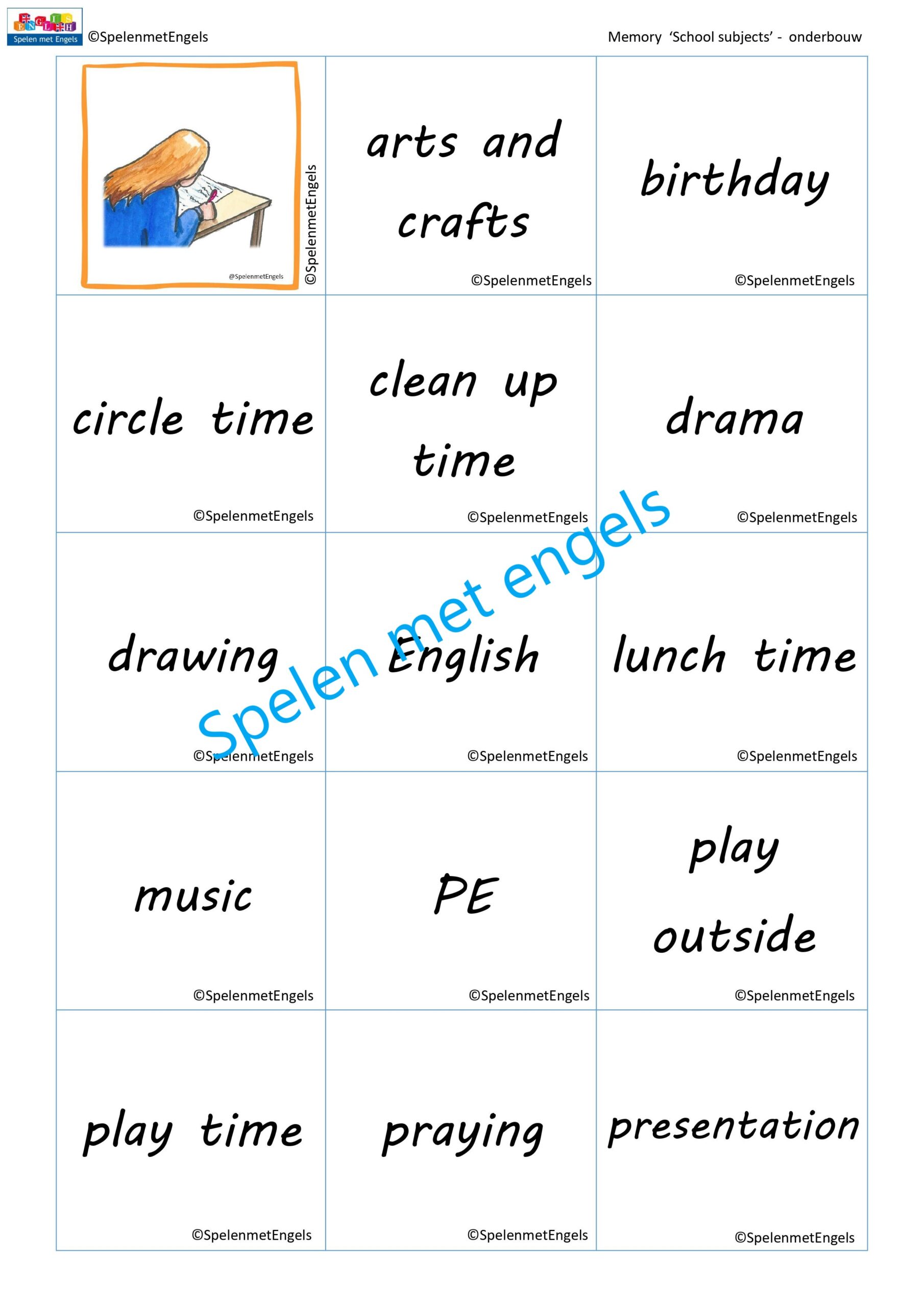 Memory School subjects (onderbouw) - Afbeelding 2