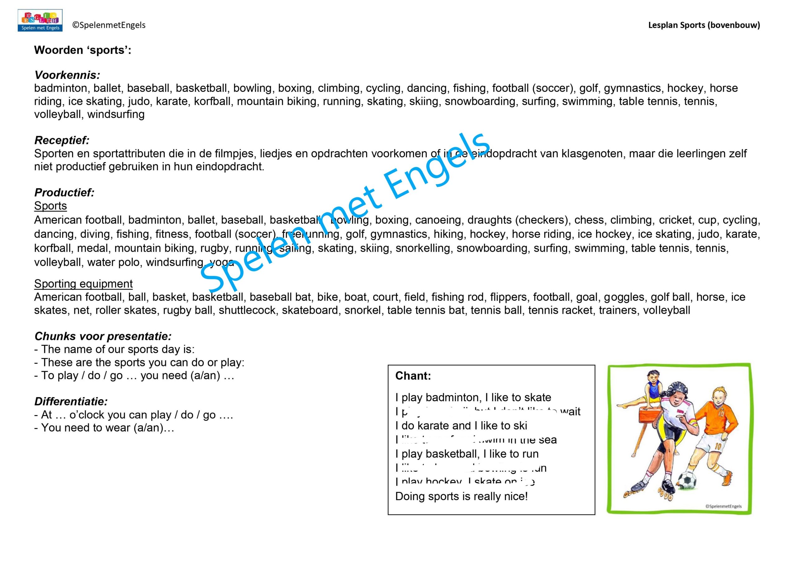 Lesplan Sports (bovenbouw) - Afbeelding 2