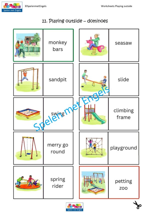 Worksheets Playing outside - Afbeelding 5