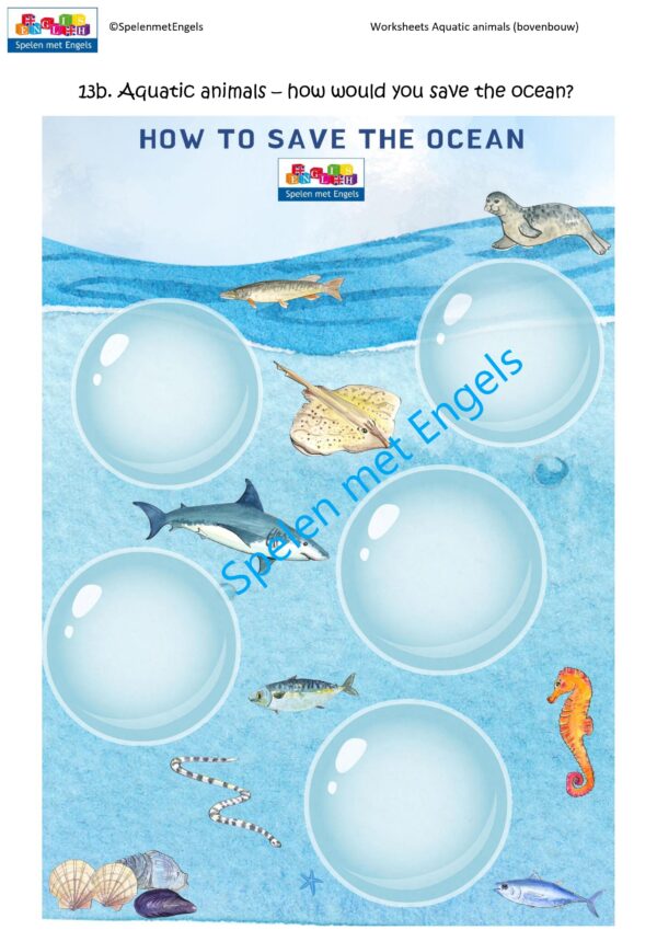 Worksheets Aquatic animals (bovenbouw) - Afbeelding 6