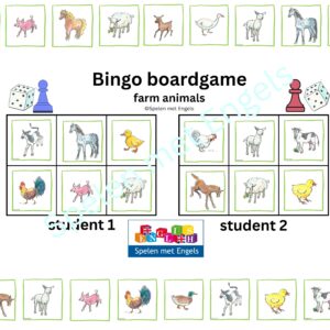 Bingo Boardgame Farm animals